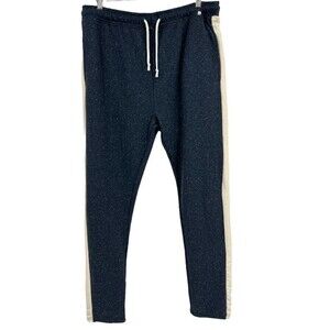 Sweatpants 2XL mens speckled "Bronx" Blue cream binding pockets Reverse Threads